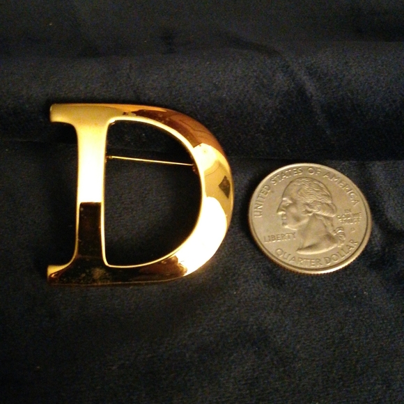 Vintage Anne Klein "D" Initial Pin - Picture 5 of 5